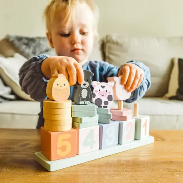 Wooden string - Counting animals (FSC®)