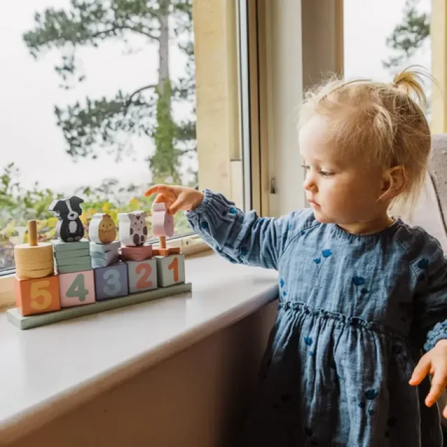 Wooden string - Counting animals (FSC®)