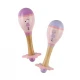 Set of maracas - Pink mouse and kitten