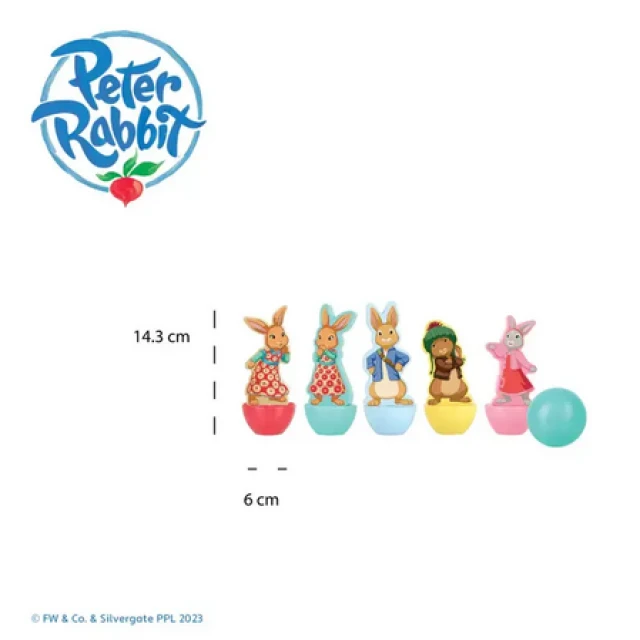 Дървен мини боулинг Peter Rabbit, 6 части