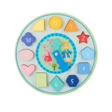 Дървен Пъзел Peter Rabbit, Часовник, пастелни цветове