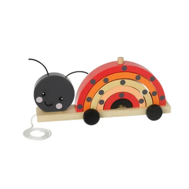 Pull and string toy Ladybug - Spring Garden