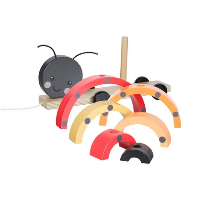 Pull and string toy Ladybug - Spring Garden