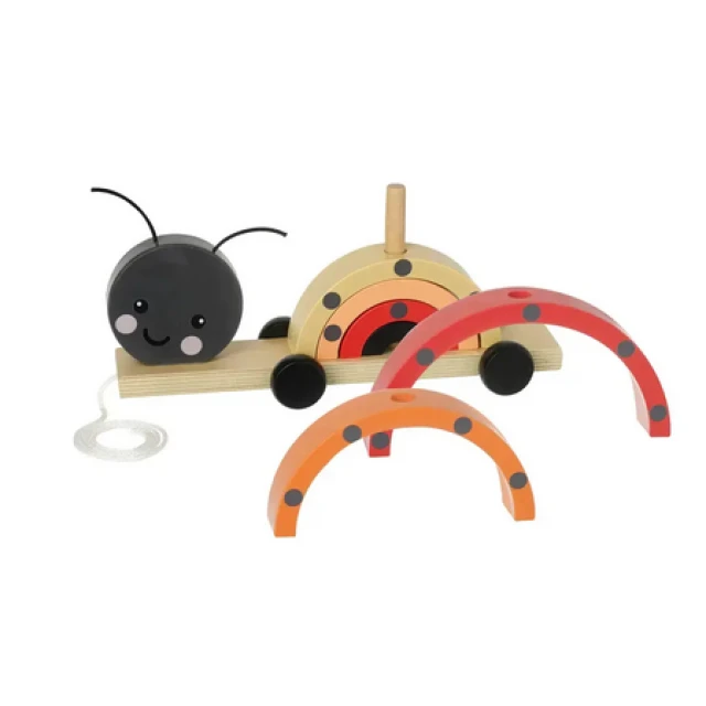 Pull and string toy Ladybug - Spring Garden