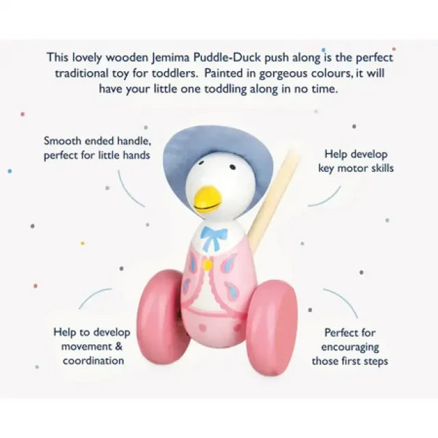 Push-along duck Jemima Puddle-Duck - Peter Rabbit™