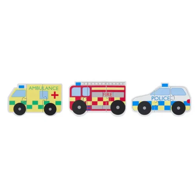 Комплект дървени пъзели -  Emergency Services
