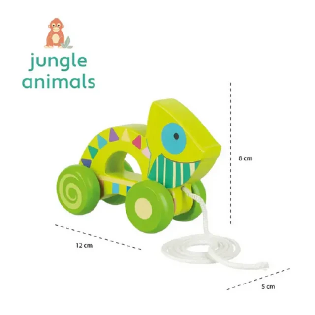 Chameleon Pull Toy - Jungle Animals
