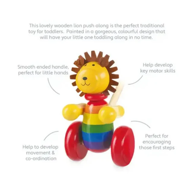 Wooden Piston Lion - Animals Collection