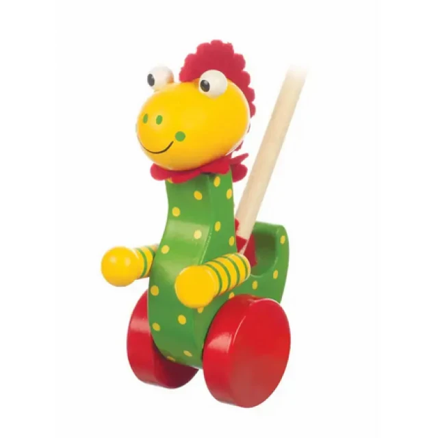 Wooden push toy Happy Dinosaur - Dinosaurs