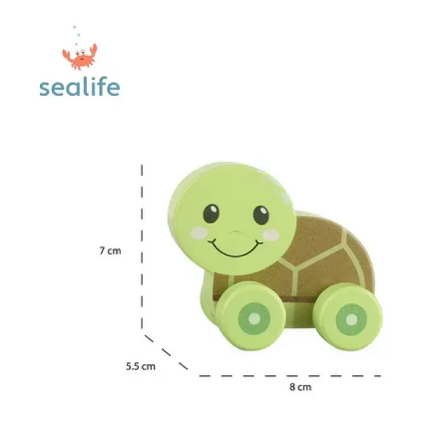 Wooden push toy Turtle - Sea Life