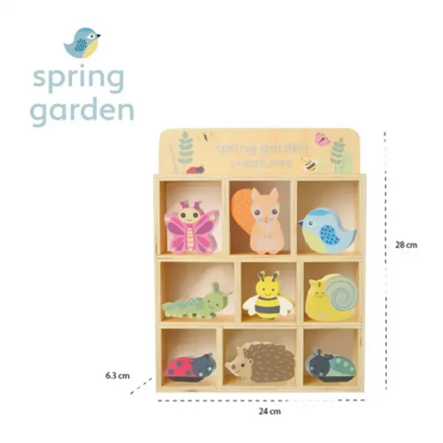 Комплект дървени градиснки животни - Spring Garden