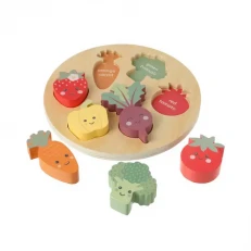 Wooden Puzzle "Happy Vegetables" - Spring Garden