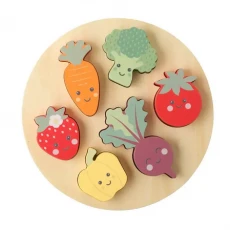 Wooden Puzzle "Happy Vegetables" - Spring Garden
