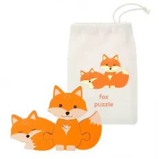 Wooden Puzzle "Foxes" - Woodland Animals