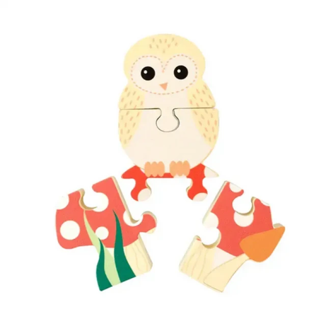 Wooden Puzzle Forest Owl - Woodland Animals