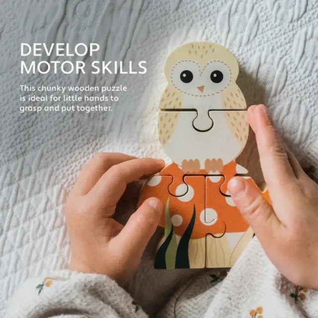 Wooden Puzzle Forest Owl - Woodland Animals