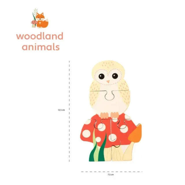 Wooden Puzzle Forest Owl - Woodland Animals