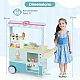 Wooden mobile ice cream cart with accessories, Costway