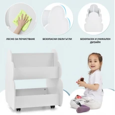 Двустранна етажерка за книжки и играчки, Costway