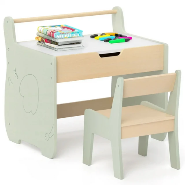 Children's drawing table 2 in 1, Costway