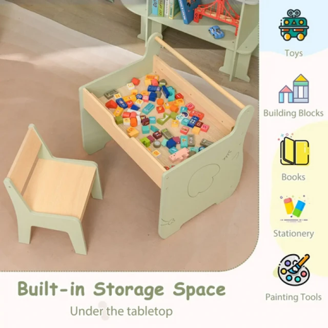 Children's drawing table 2 in 1, Costway