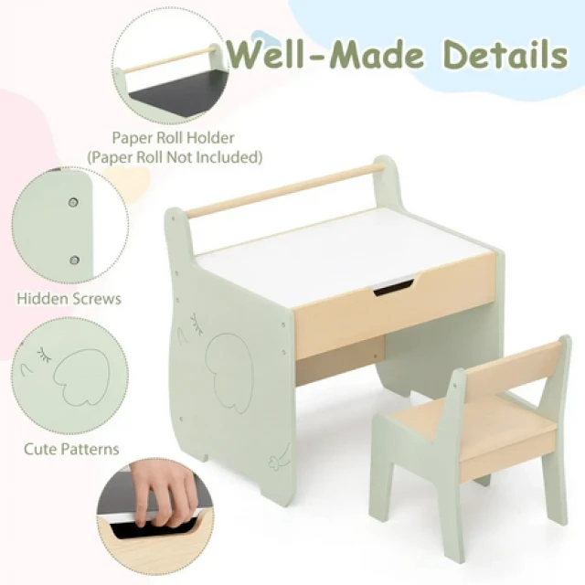 Children's drawing table 2 in 1, Costway