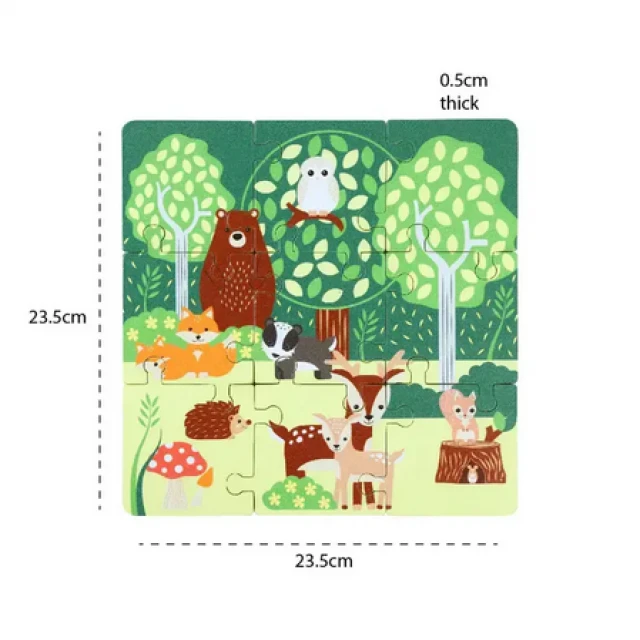Wooden puzzle, forest animals