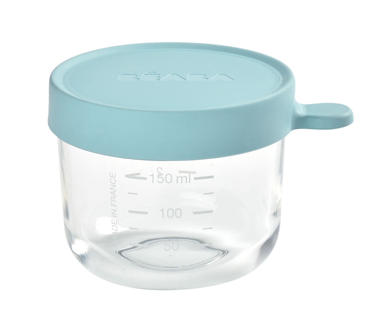 Glass container 150 ml light blue