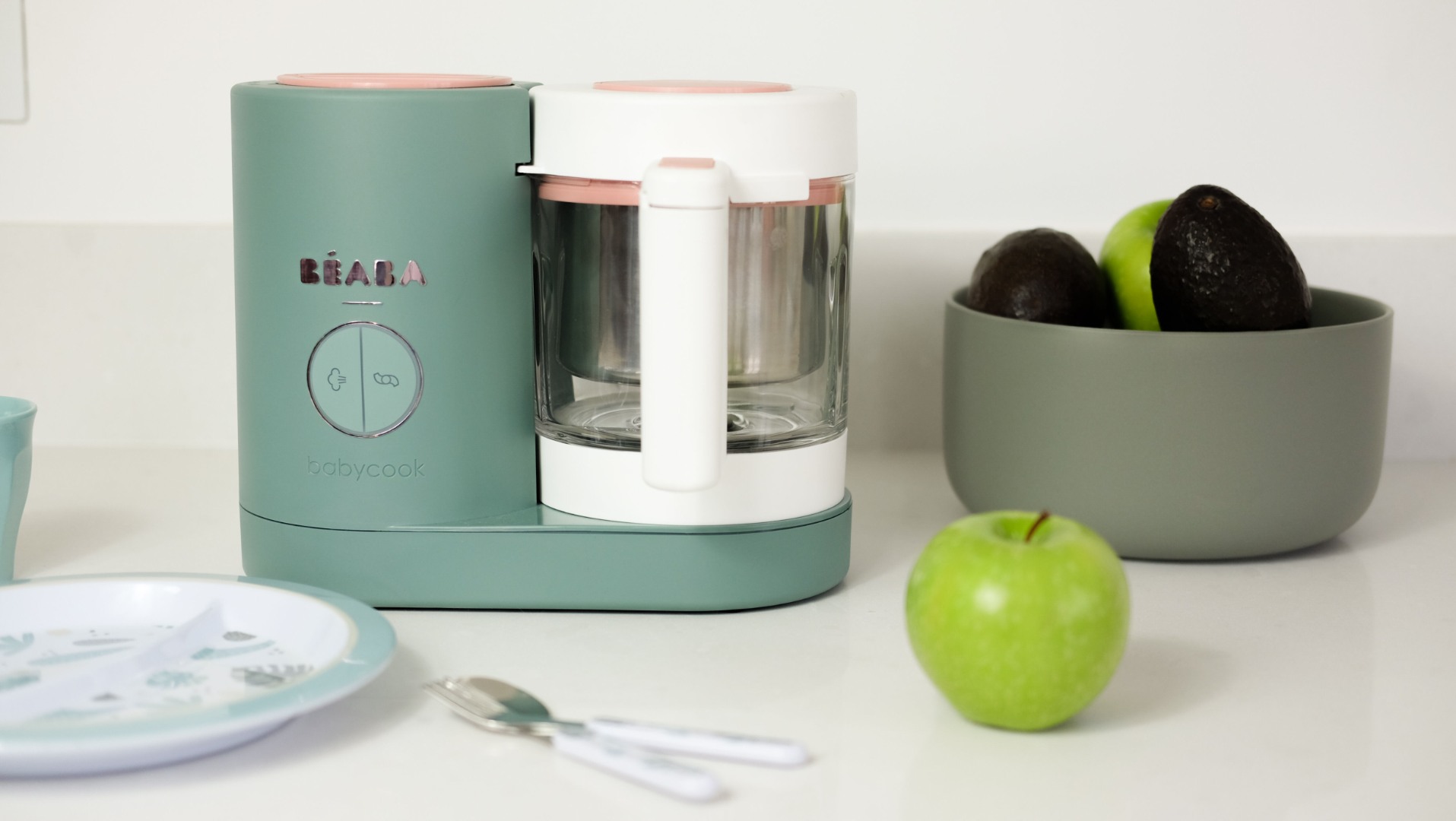 Уред за приготвяне на бебешка храна Beaba Babycook NEO EUCALYPTUS