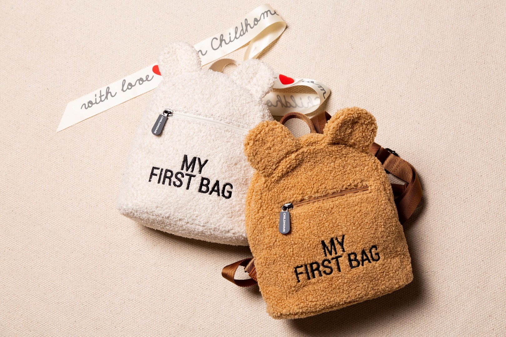 Детска раница my first bag - teddy екрю