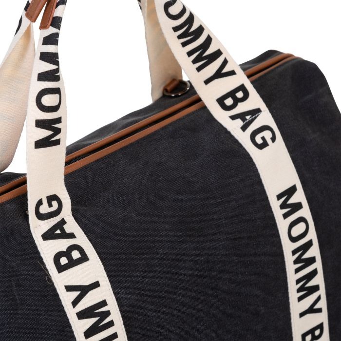 Mommy bag чанта за мама - Signature - черна, релефна