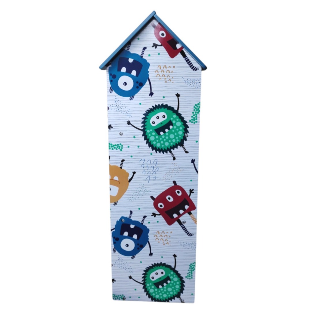 Детска Дървена Етажерка за Съхранение на Играчки и Книжки - Къщичка UNIVERSE