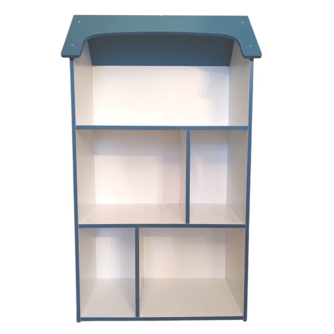 Детска Дървена Етажерка за Съхранение на Играчки и Книжки - Къщичка UNIVERSE