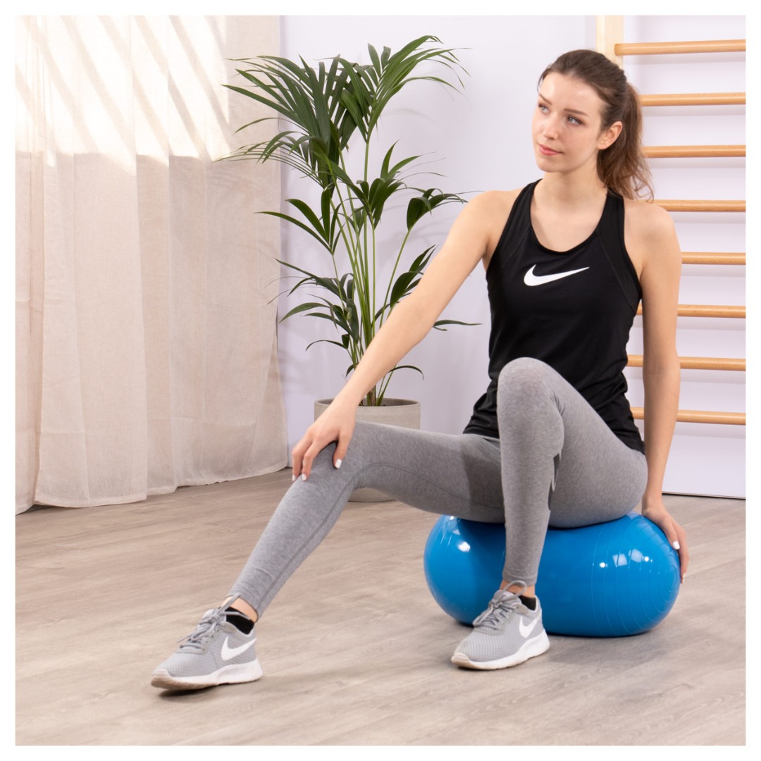 Фитнес топка фъстък Physio Roll 30 см