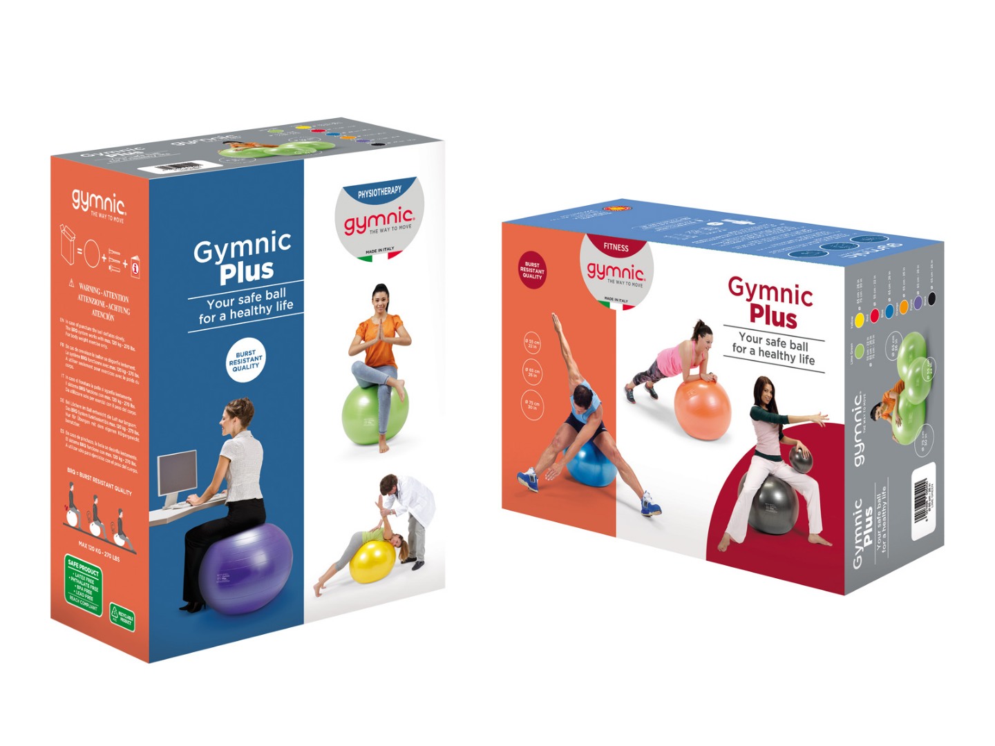 Топка за гимнастика Gymnic Plus 75смBRQ, жълт