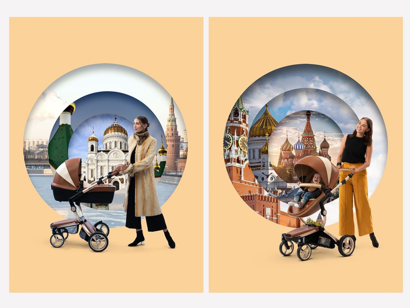 Комбинирана бебешка количка Mima Xari 2в1  - Moscow camel Limited