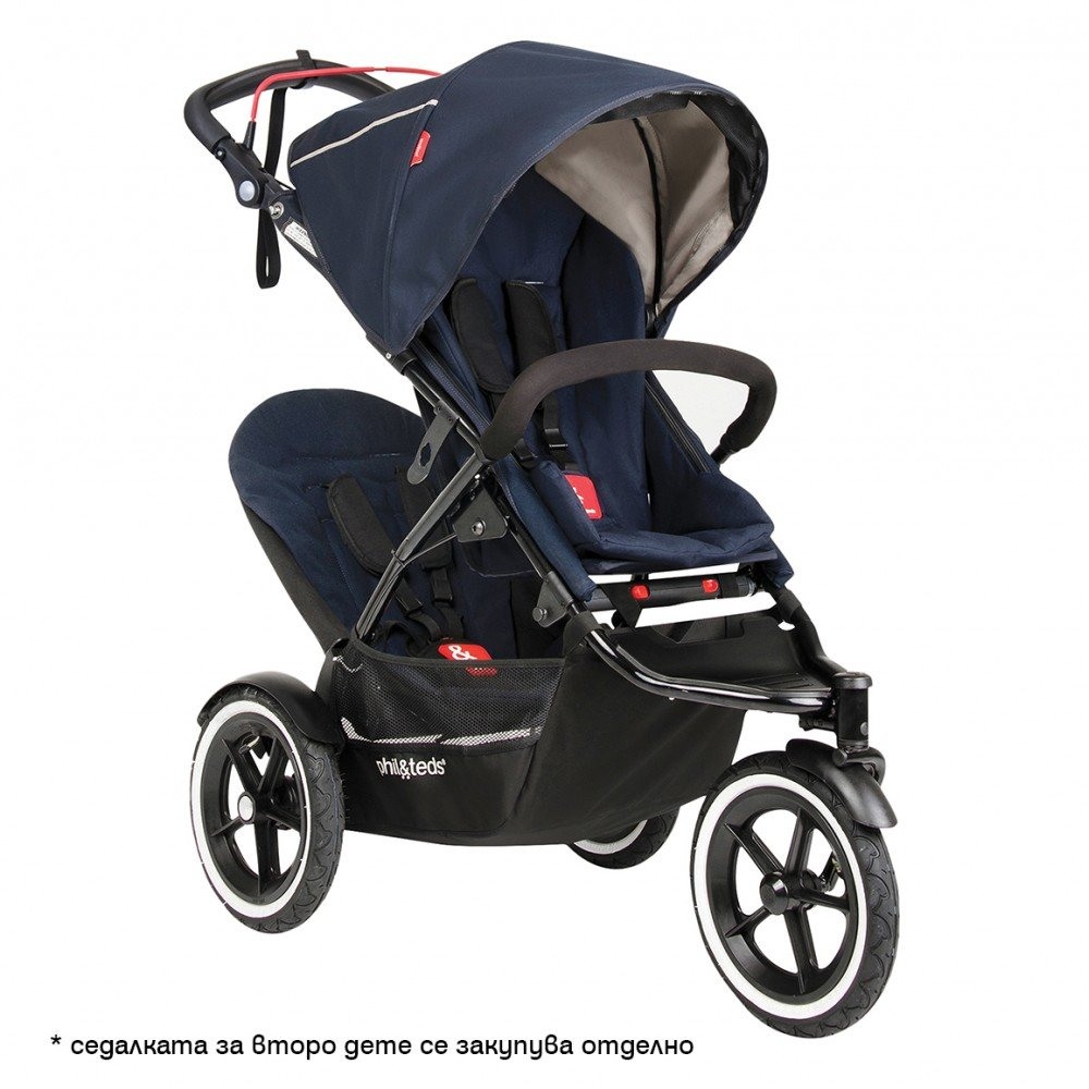 Phil & Teds Stroller Sport V5 for one or more children, Blue