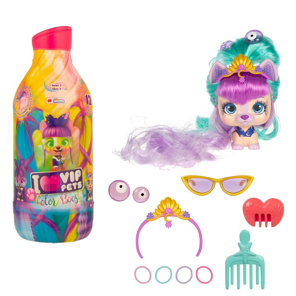 Модно кученце за прически 9 изненади COLOR BOOST S3