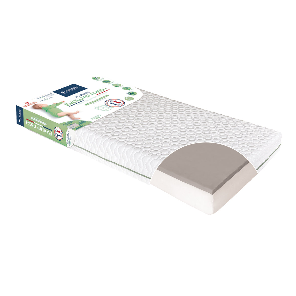 Матрак Evolutif Fresh 60X120См (12См Дебелина) Candide