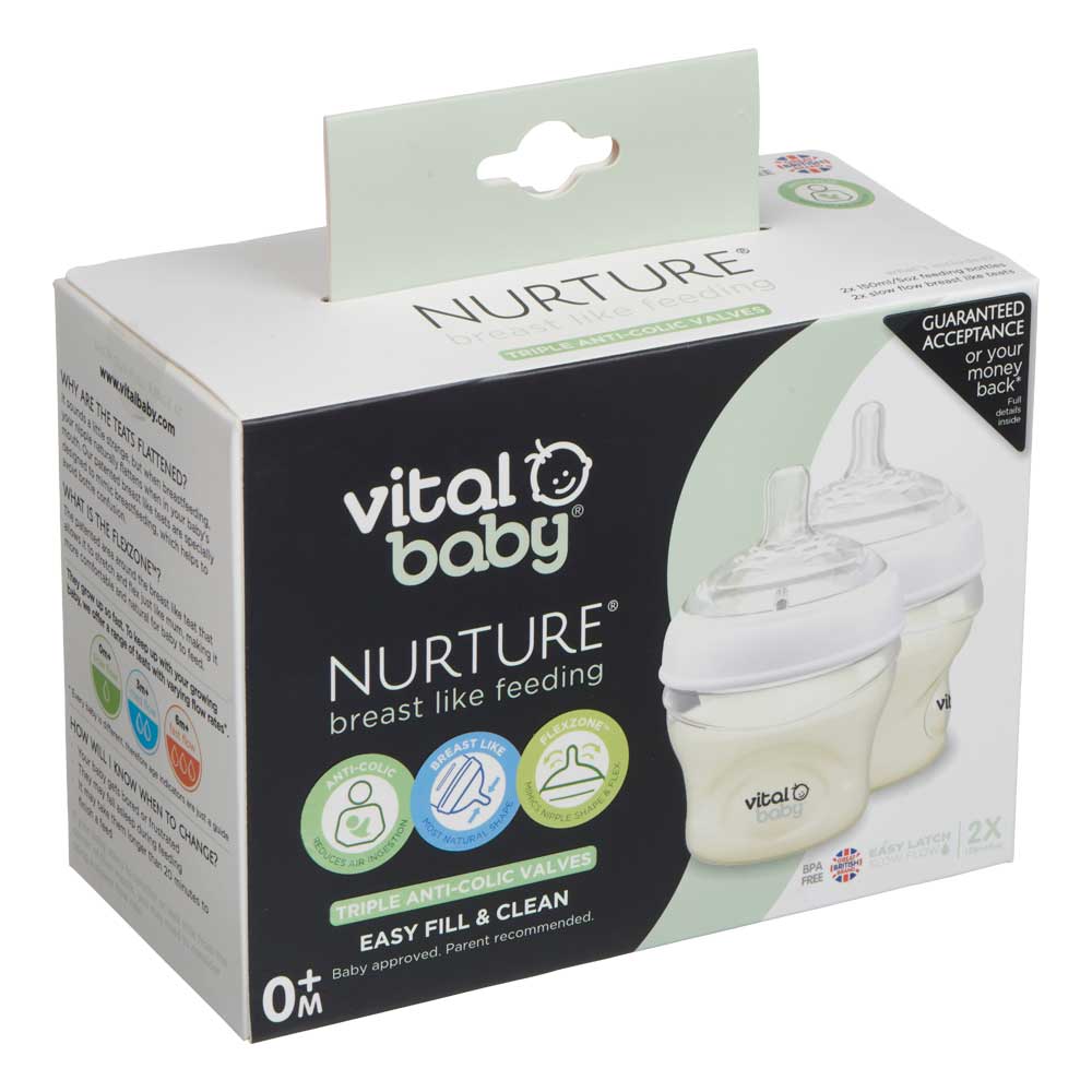 Шишета за хранене 150 ml 2 бр. Vital Baby