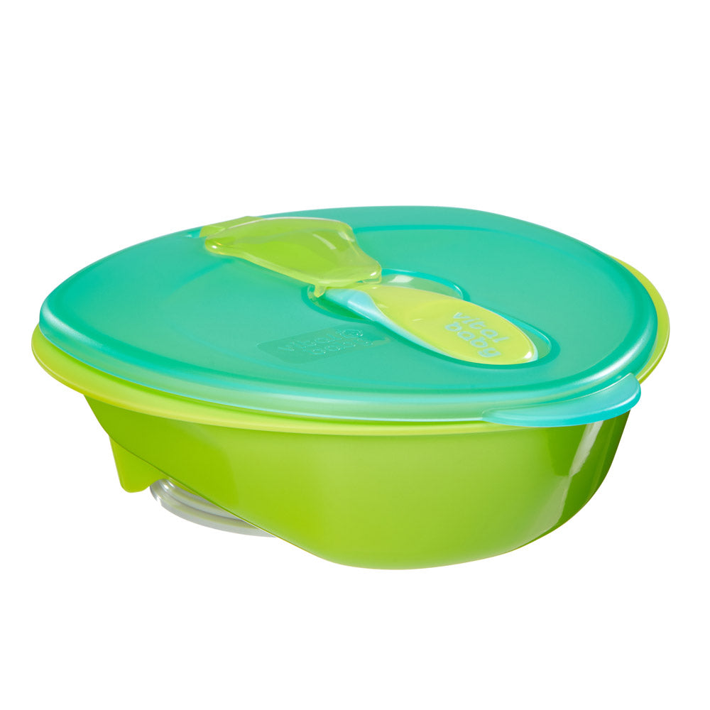 Vacuum feeding bowl green Vital Baby