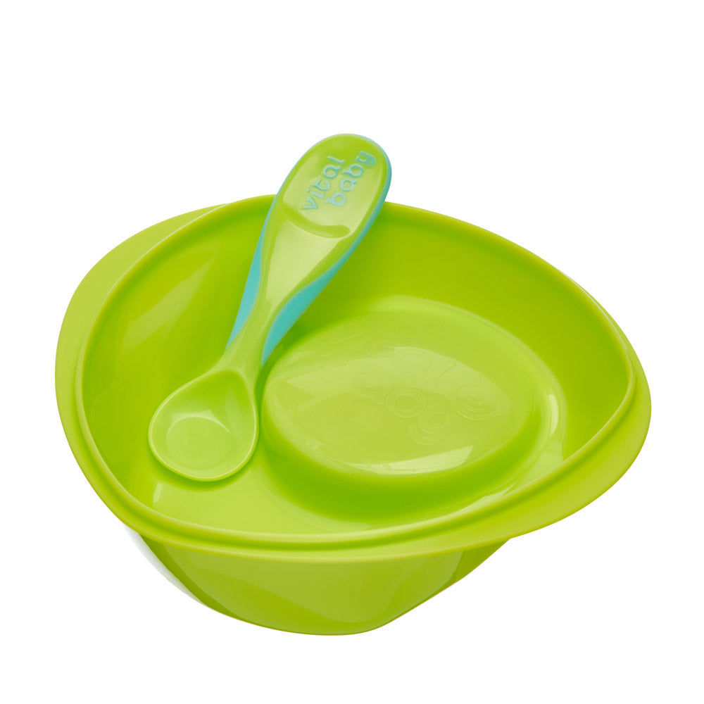 Vacuum feeding bowl green Vital Baby