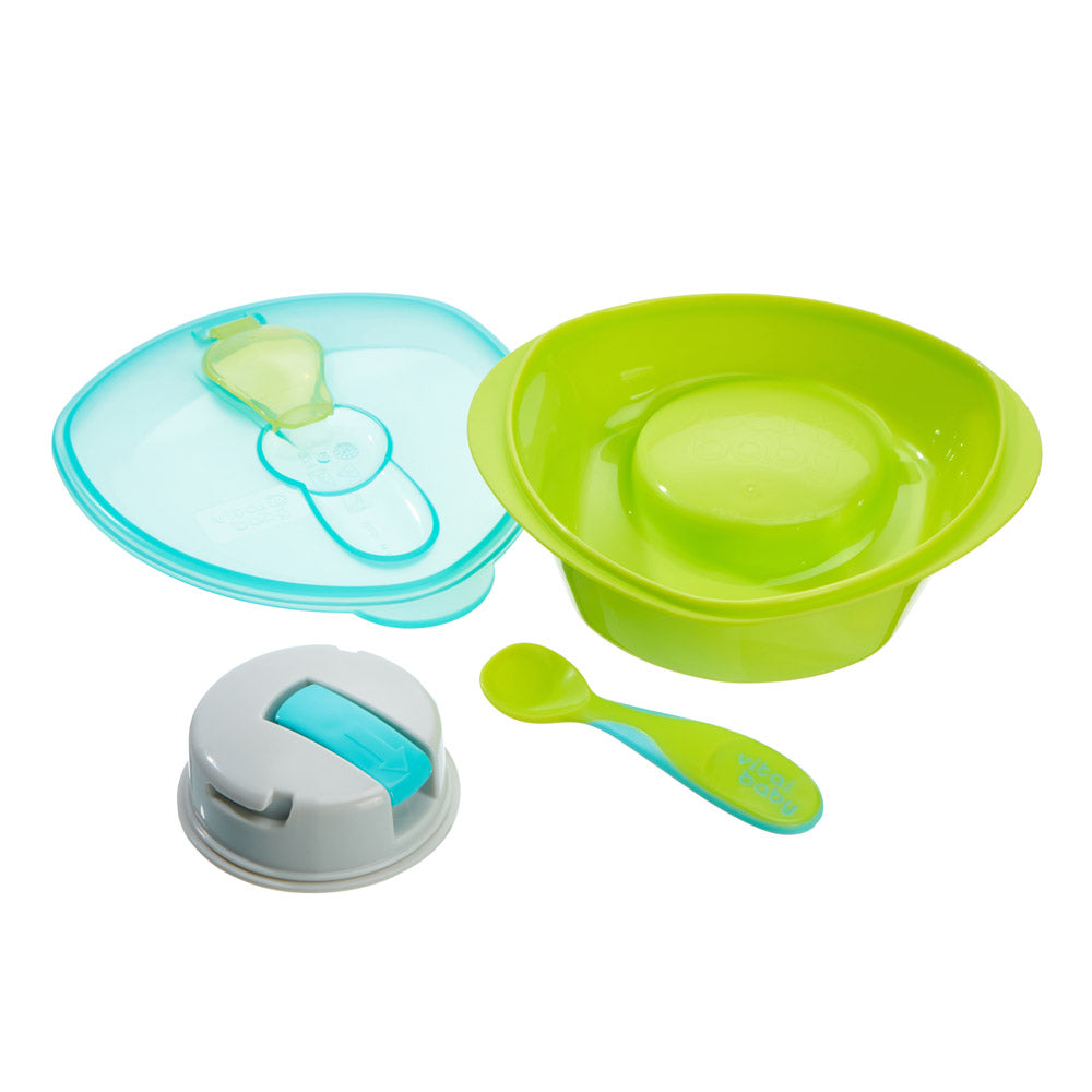 Vacuum feeding bowl green Vital Baby