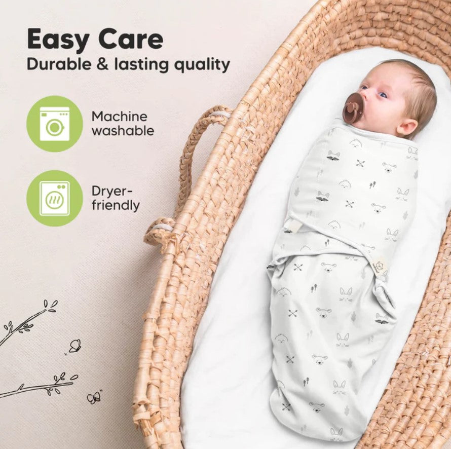 Пелени За Повиване Organic 0-3 месеца 3бр Горски Животни KeaBabies