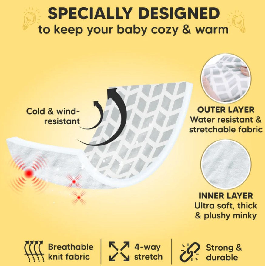 Покривало За Столче За Кола Есенно-Зимно 0-13 кг Сиво KeaBabies