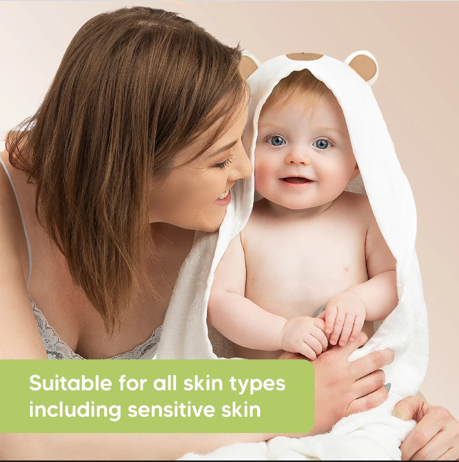 KeaBabies Organic Bamboo Brown Bear Hooded Baby Towel