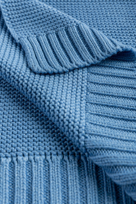 Bamboo And Cotton Blanket Blue 100x80cm