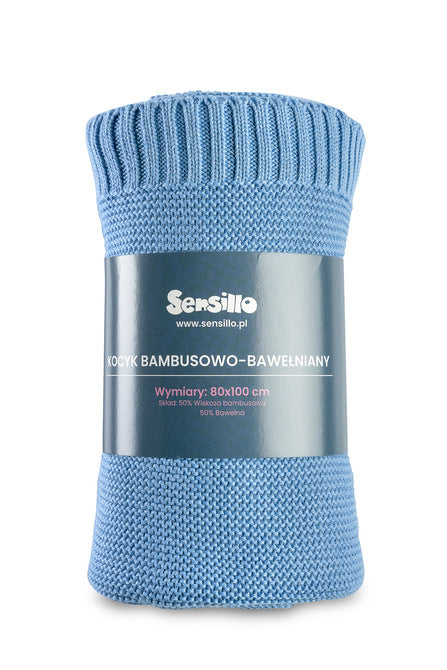 Bamboo And Cotton Blanket Blue 100x80cm