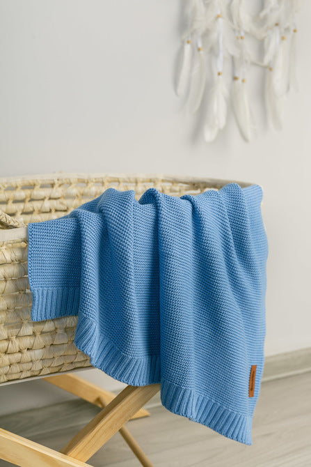 Bamboo And Cotton Blanket Blue 100x80cm