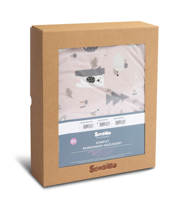 Cotton Bedding Set Pink Sensillo